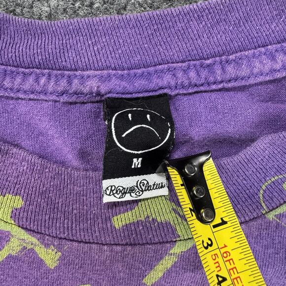 Vintage Y2K Rogue Status Gun Show AOP T Shirt Skate Grunge Rock Rob Dyrdek Sz M - Picture 2 of 6